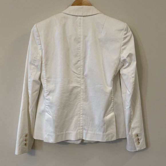 Banana Republic White Cotton Blazer, size 0 - Picture 2 of 3